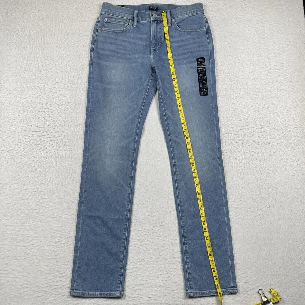 J Crew Jeans Mens‎ 30x32 Slim Blue Denim Flex Casual Work Everyday Pants New